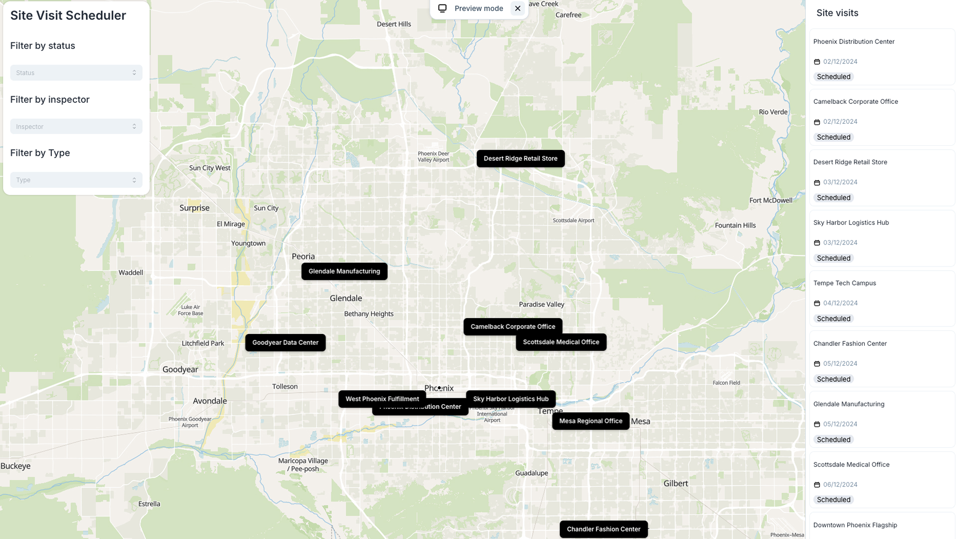 Site Visit Scheduler