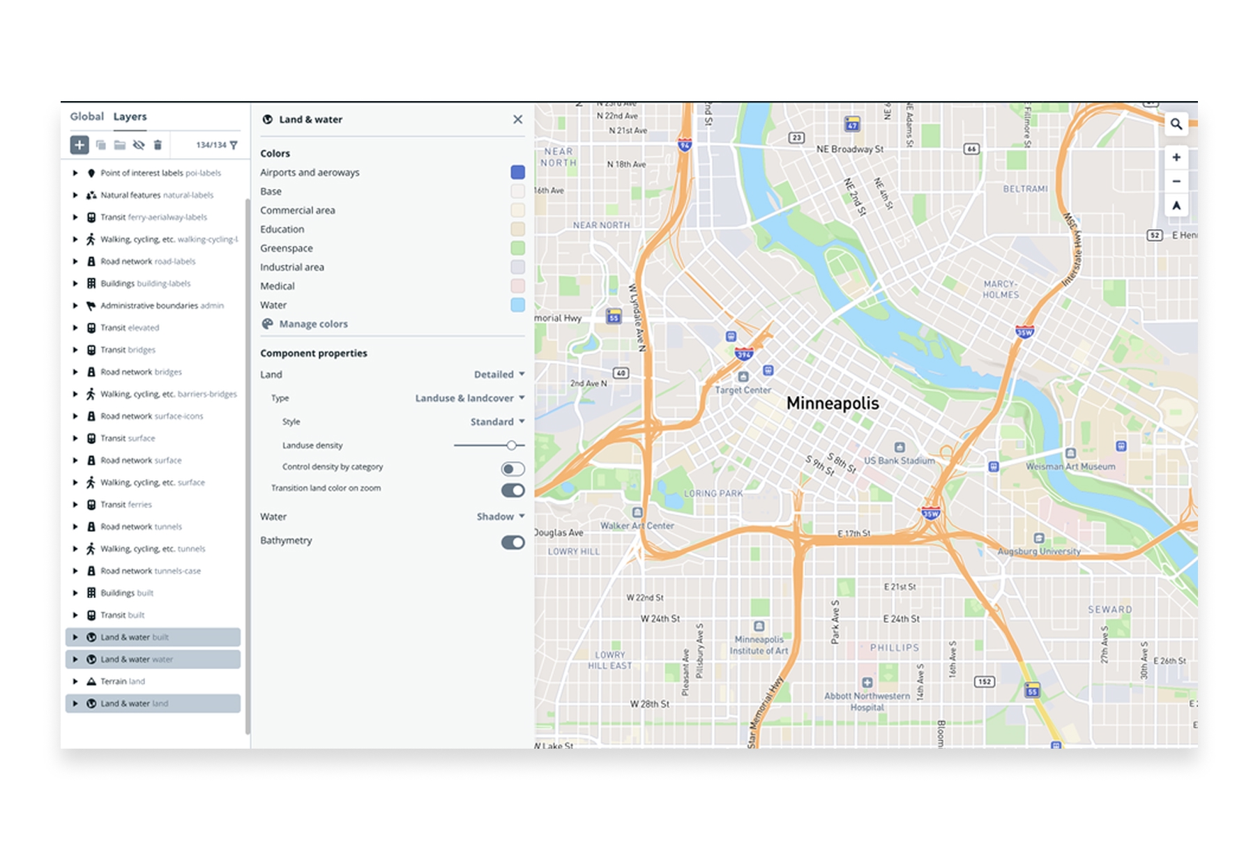 Mapbox Studio interface