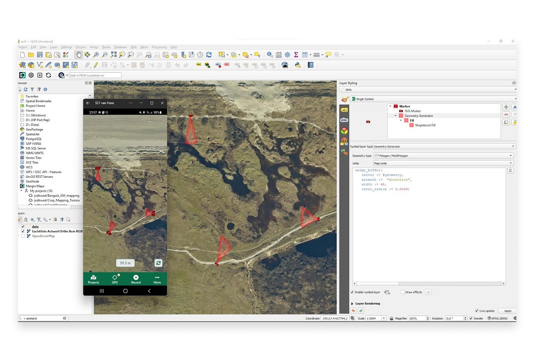 Mergin Maps interface